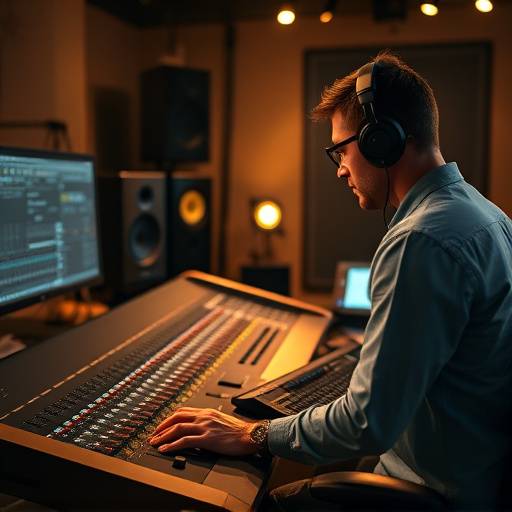 Mastering Engineer working on the final master of an audio track