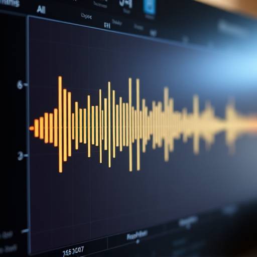 Software interface showing audio waveform being cleaned and restored
